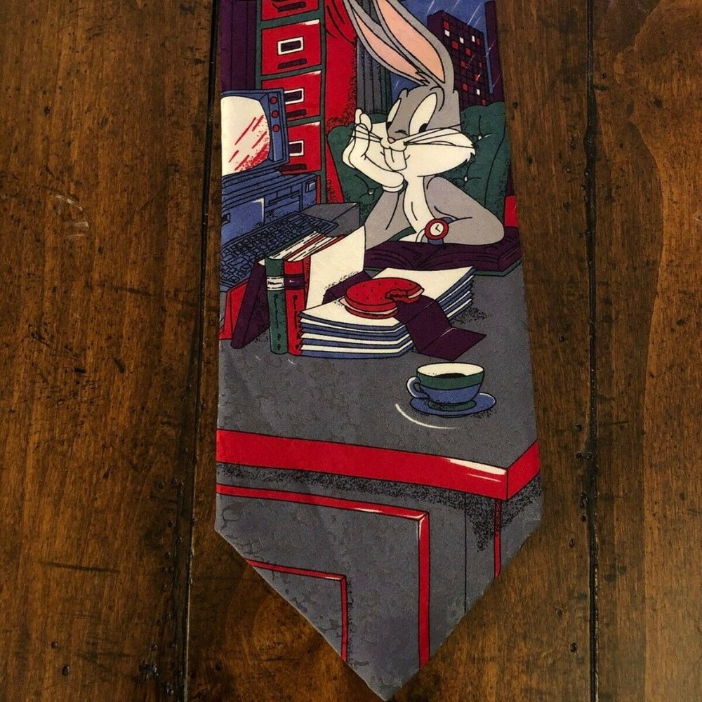 Looney Tunes 1992 Time Warner Bugs Bunny Tie